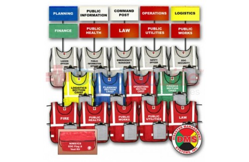 DMS-05303 EOC Flag & Vest Kit for Small Towns and Private Industry